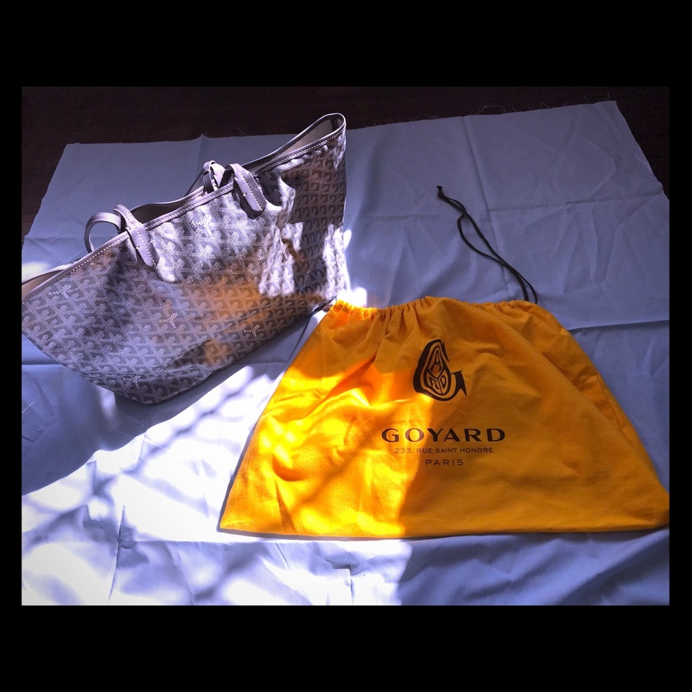 Goyard PM Tote Grey Asphalt w/ Pouch EUC